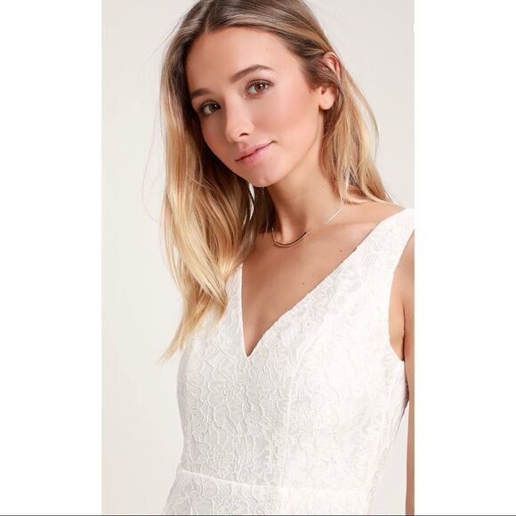 Lulu’s Normani White Lace Sleeveless Dress Size XS - Picture 2 of 10